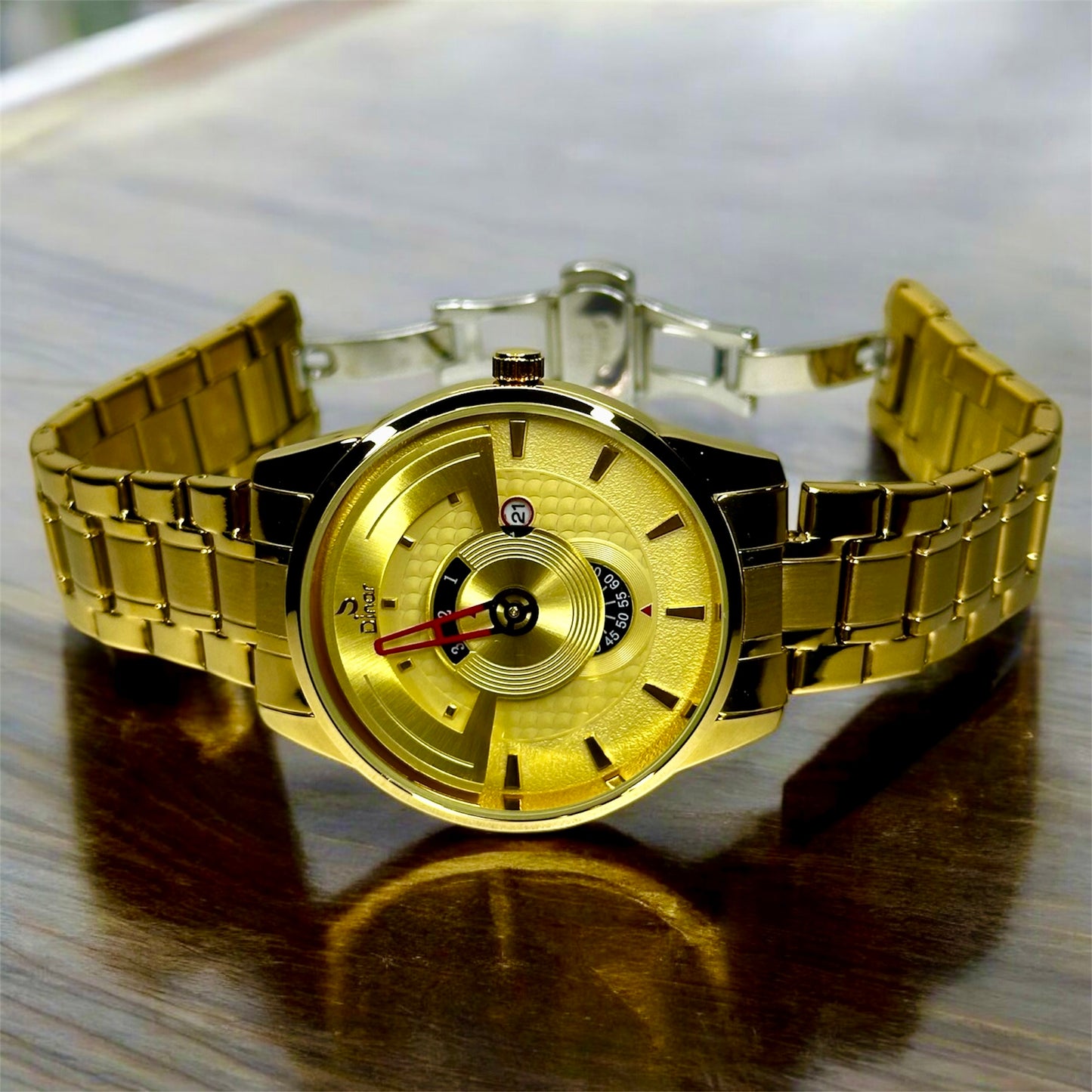 Dinar Luxury Unique Watch For Men's Quartz Wrist Watch