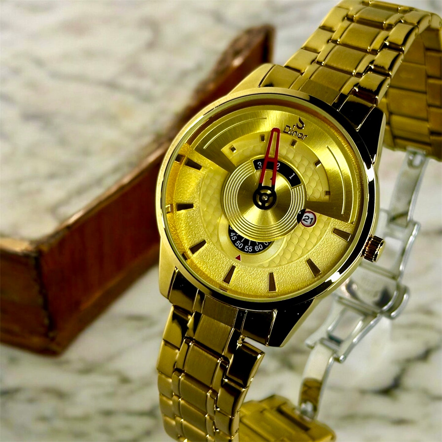 Dinar Luxury Unique Watch For Men's Quartz Wrist Watch