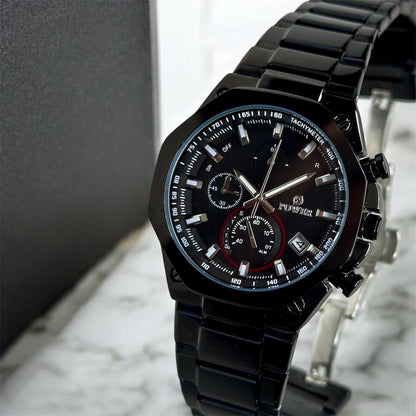 POWER Men's Watch Serie Chronograph Waterproof Multi Stainle G Steel Dual Screen Shock Watch