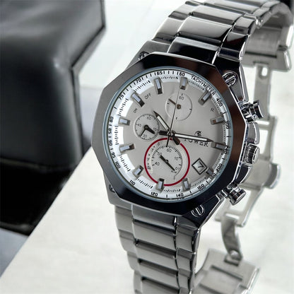 POWER Men's Watch Serie Chronograph Waterproof Multi Stainle G Steel Dual Screen Shock Watch