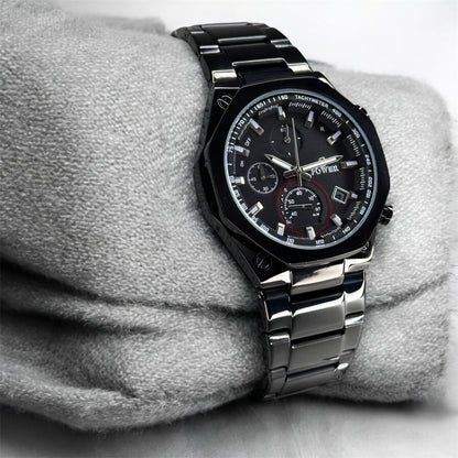 POWER Men's Watch Serie Chronograph Waterproof Multi Stainle G Steel Dual Screen Shock Watch