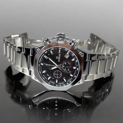 POWER Men's Watch Serie Chronograph Waterproof Multi Stainle G Steel Dual Screen Shock Watch