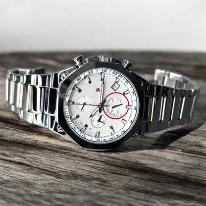 POWER Men's Watch Serie Chronograph Waterproof Multi Stainle G Steel Dual Screen Shock Watch