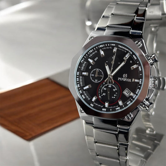 POWER Men's Watch Serie Chronograph Waterproof Multi Stainle G Steel Dual Screen Shock Watch