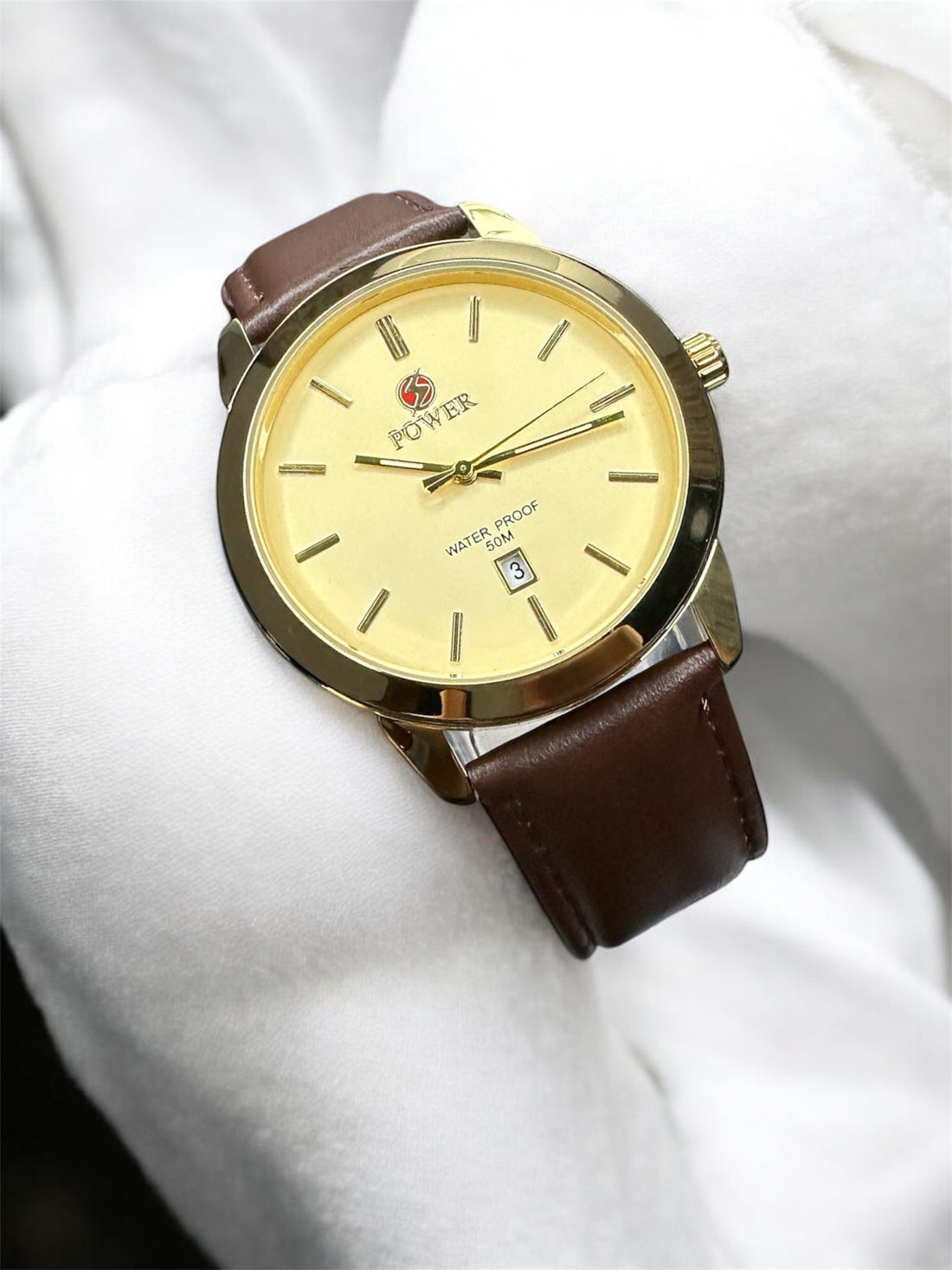 POWER Slim Thin Lather Strip Watch